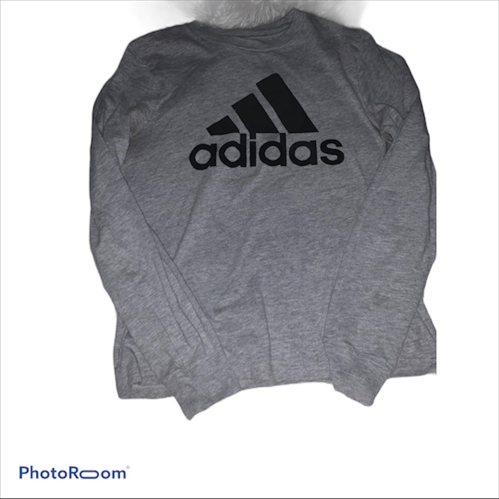 Adidas grey long sleeve tee size small